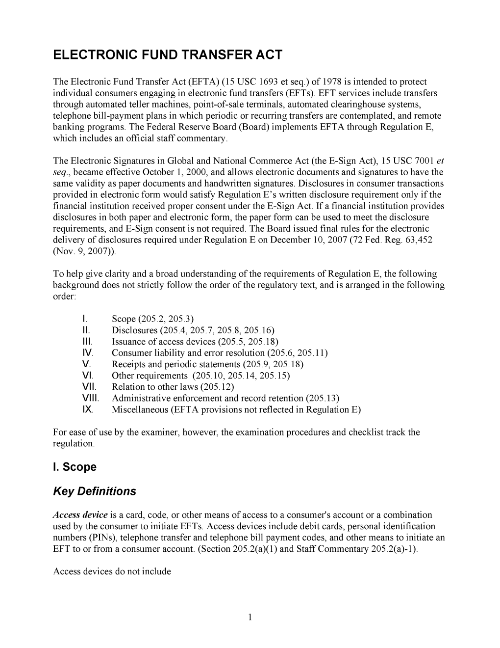 Electronic Fund Transfer Act