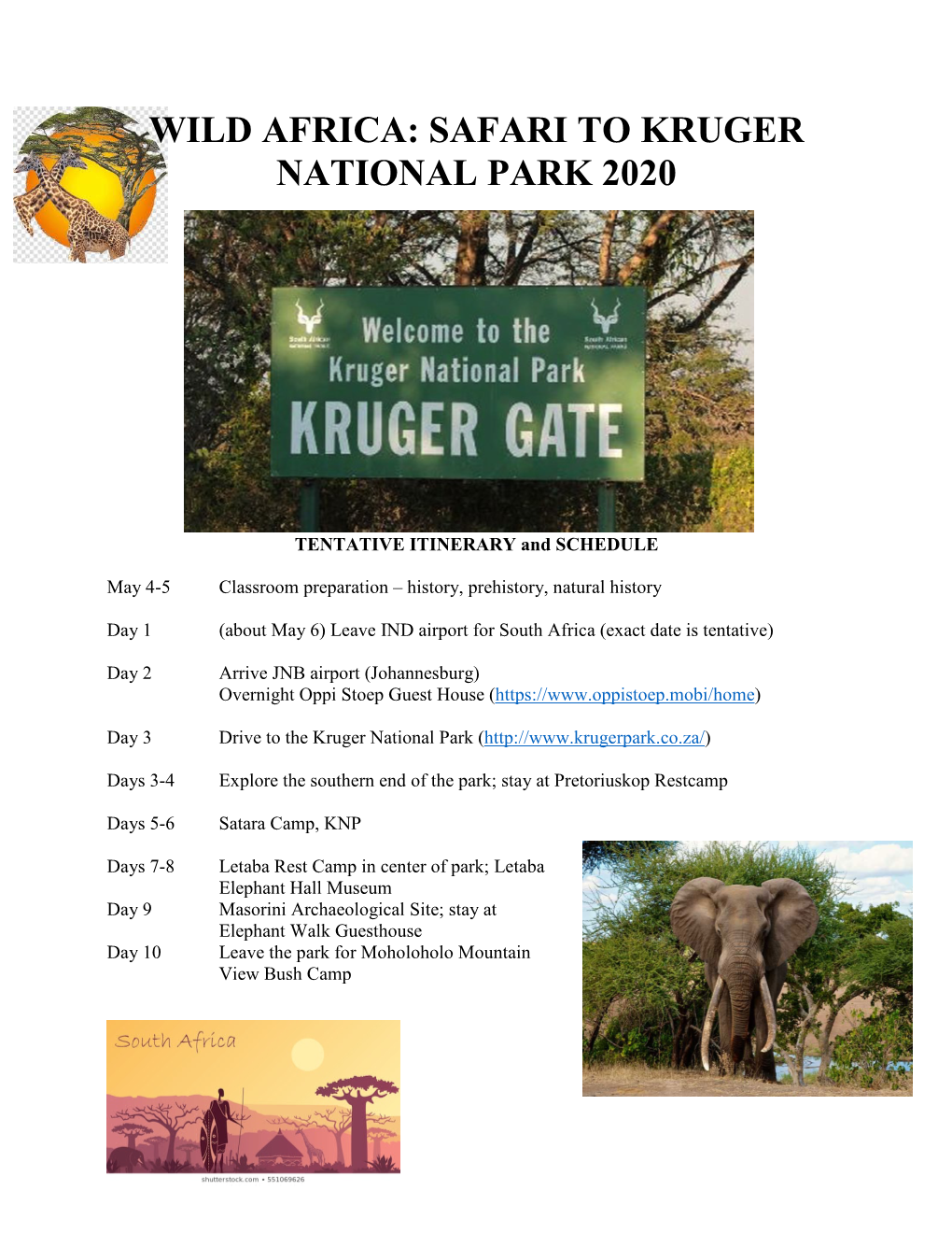 Wild Africa: Safari to Kruger National Park 2020