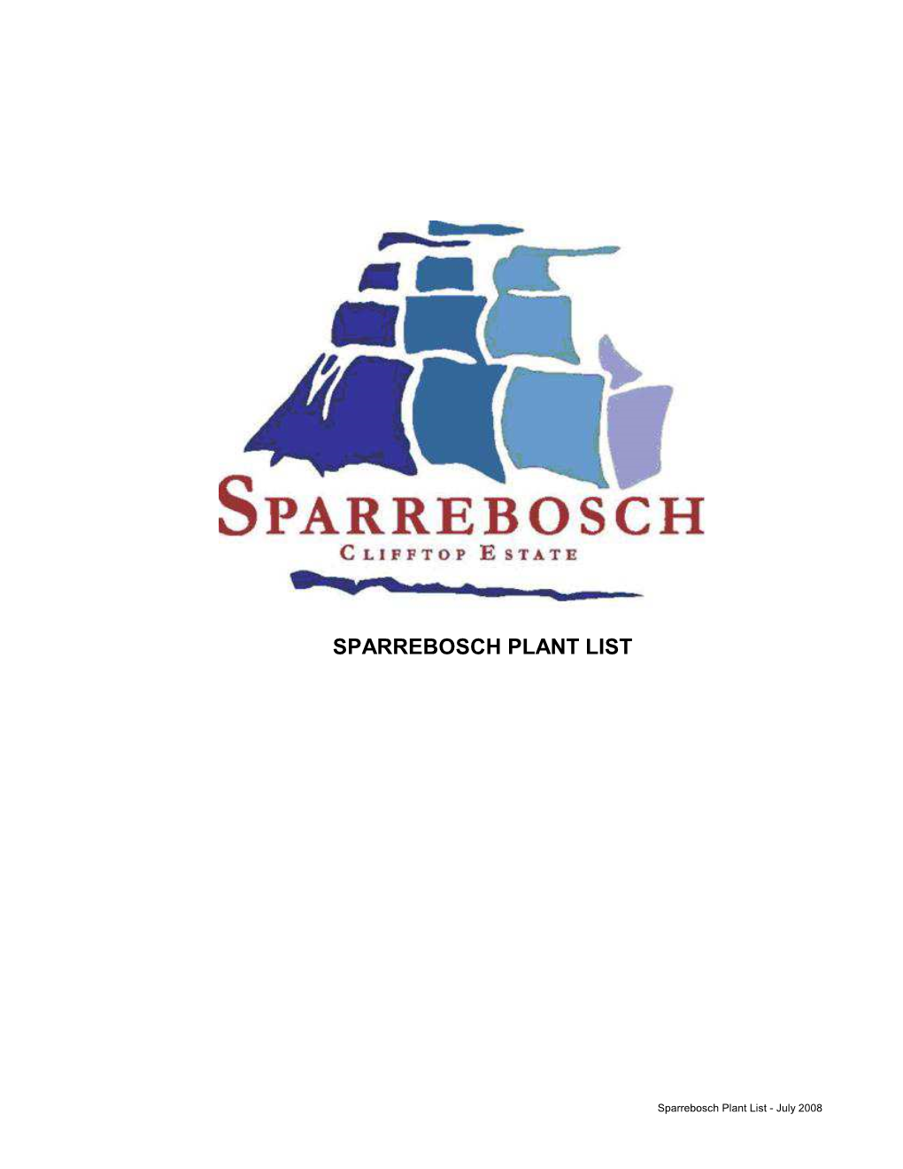 Sparrebosch Plant List