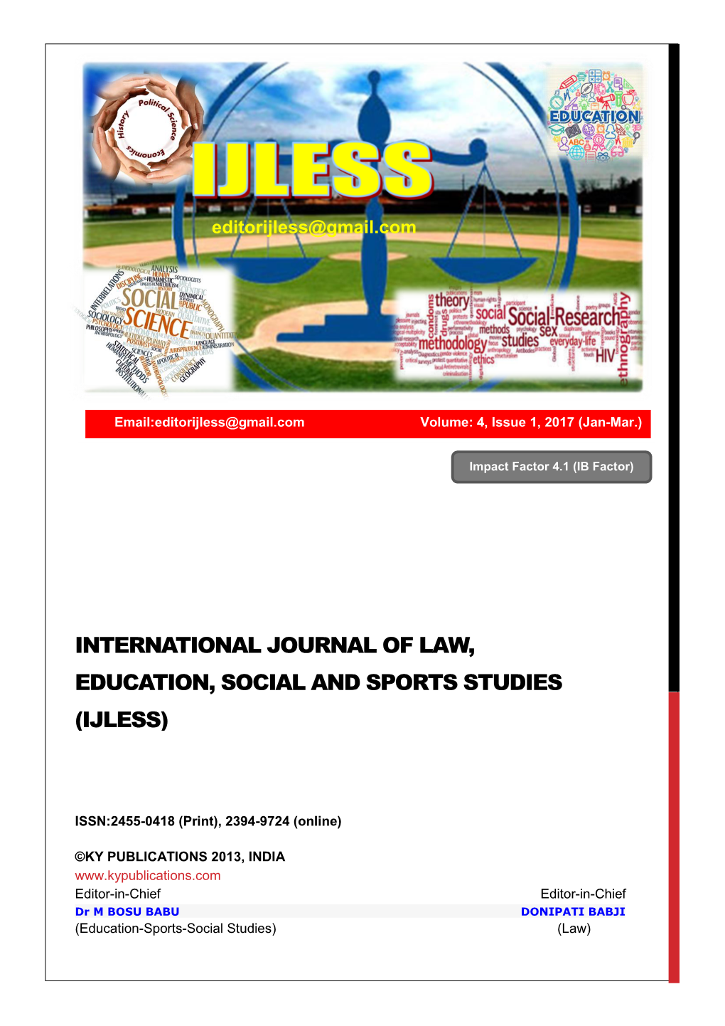 International Journal of Law, Education, Social and Sports Studies