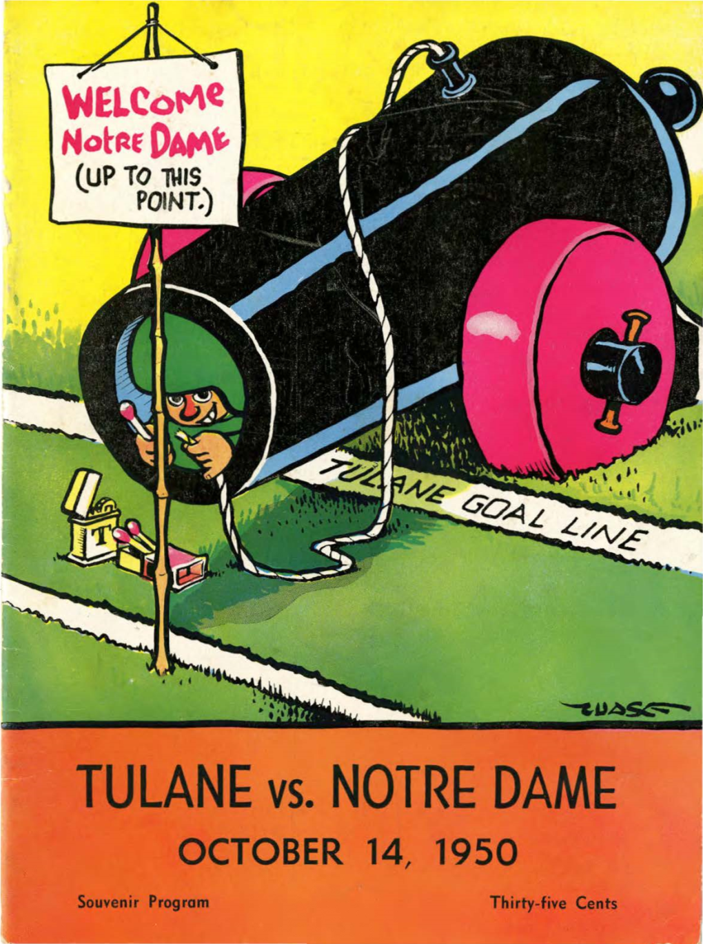 TULANE Vs. NOTRE DAME OCTOBER 14, 1950