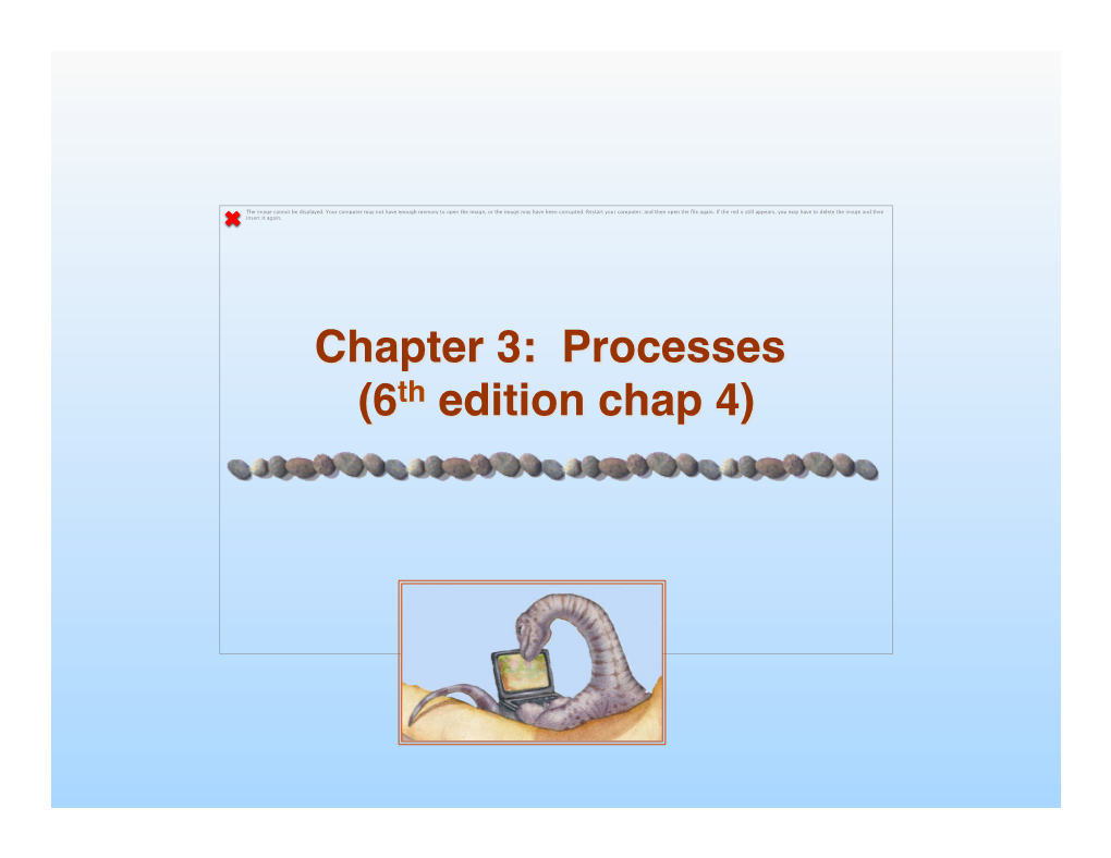 Chapter 3: Processes (6Th Edition Chap 4)� Chapter 3: Processes