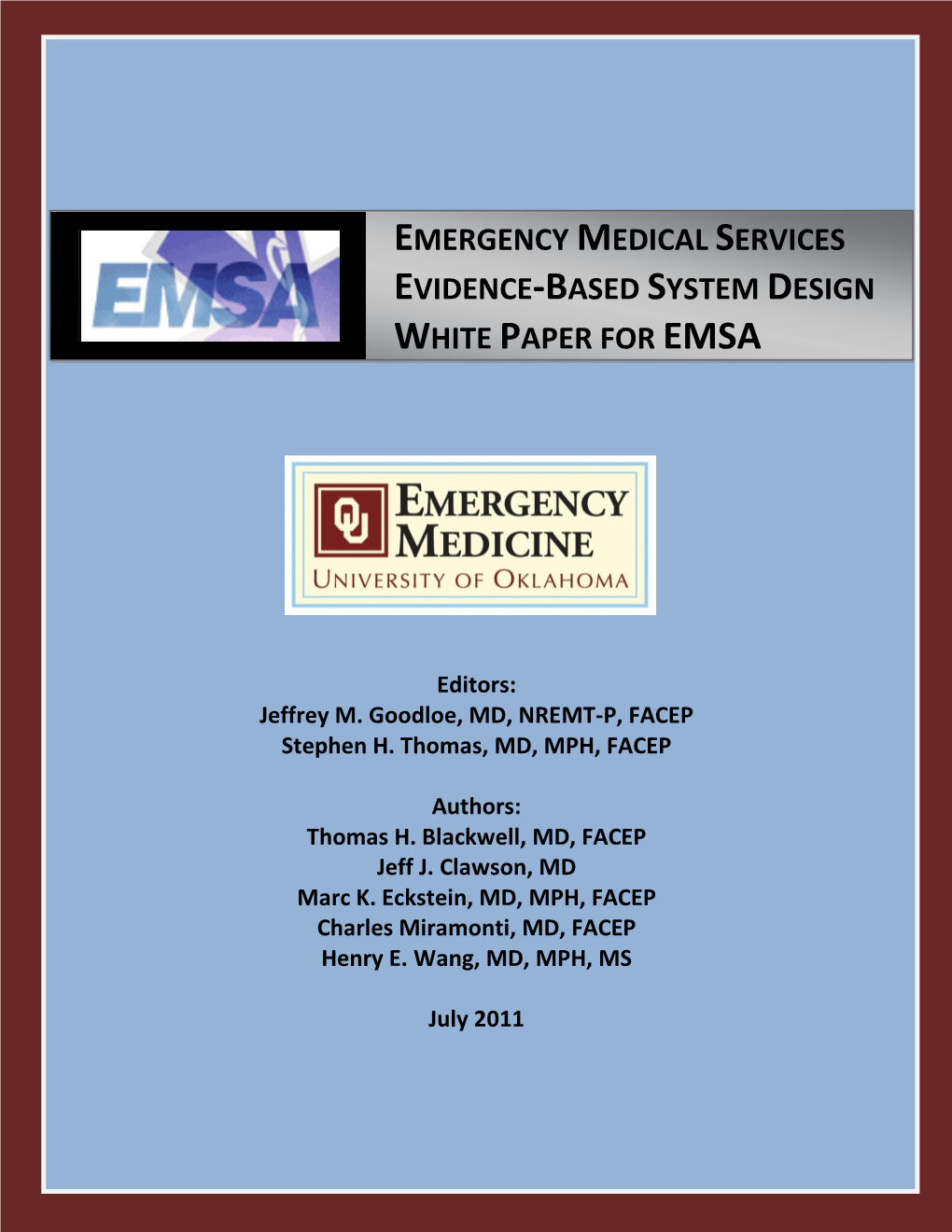 Analysis of Tulsa Fire Department Emergency Medical Services