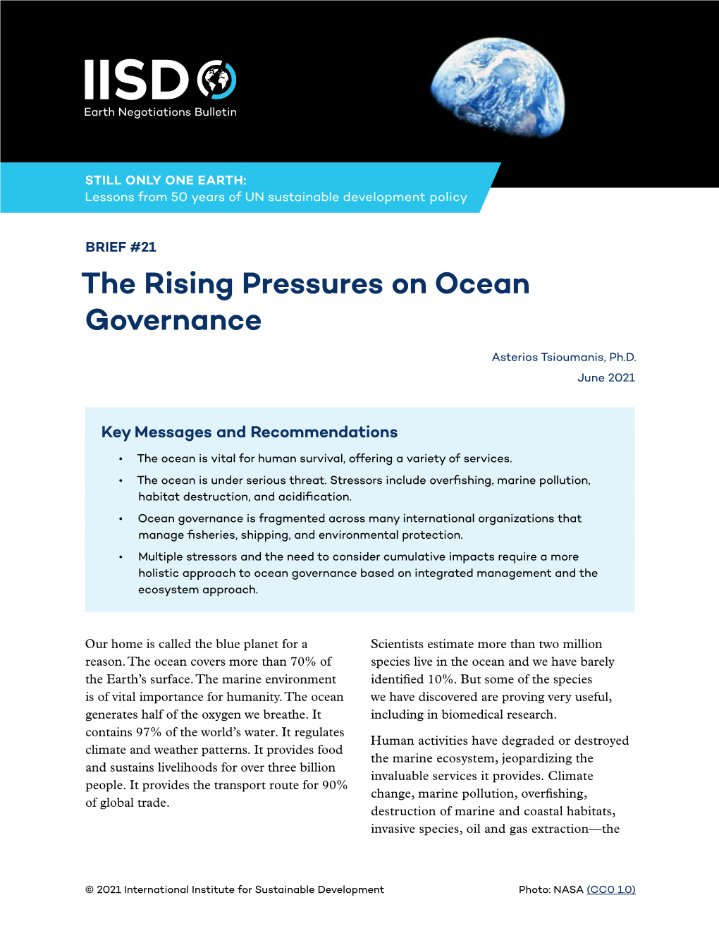 The Rising Pressures on Ocean Governance