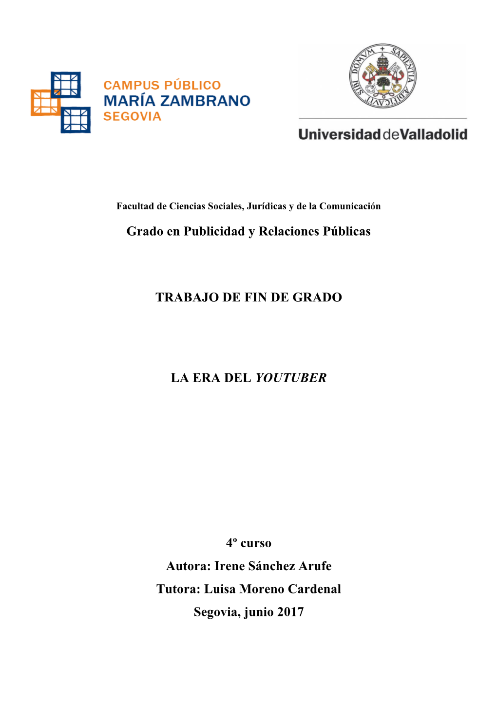 Grado En Publicidad Y Relaciones Públicas TRABAJO DE