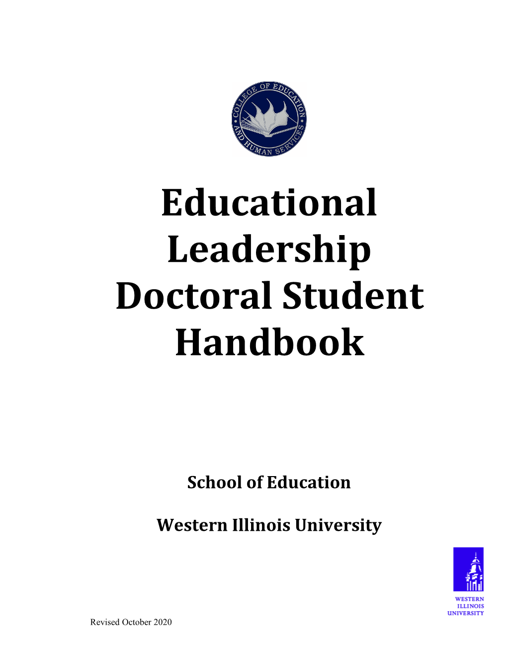 Educational Leadership Doctoral Student Handbook