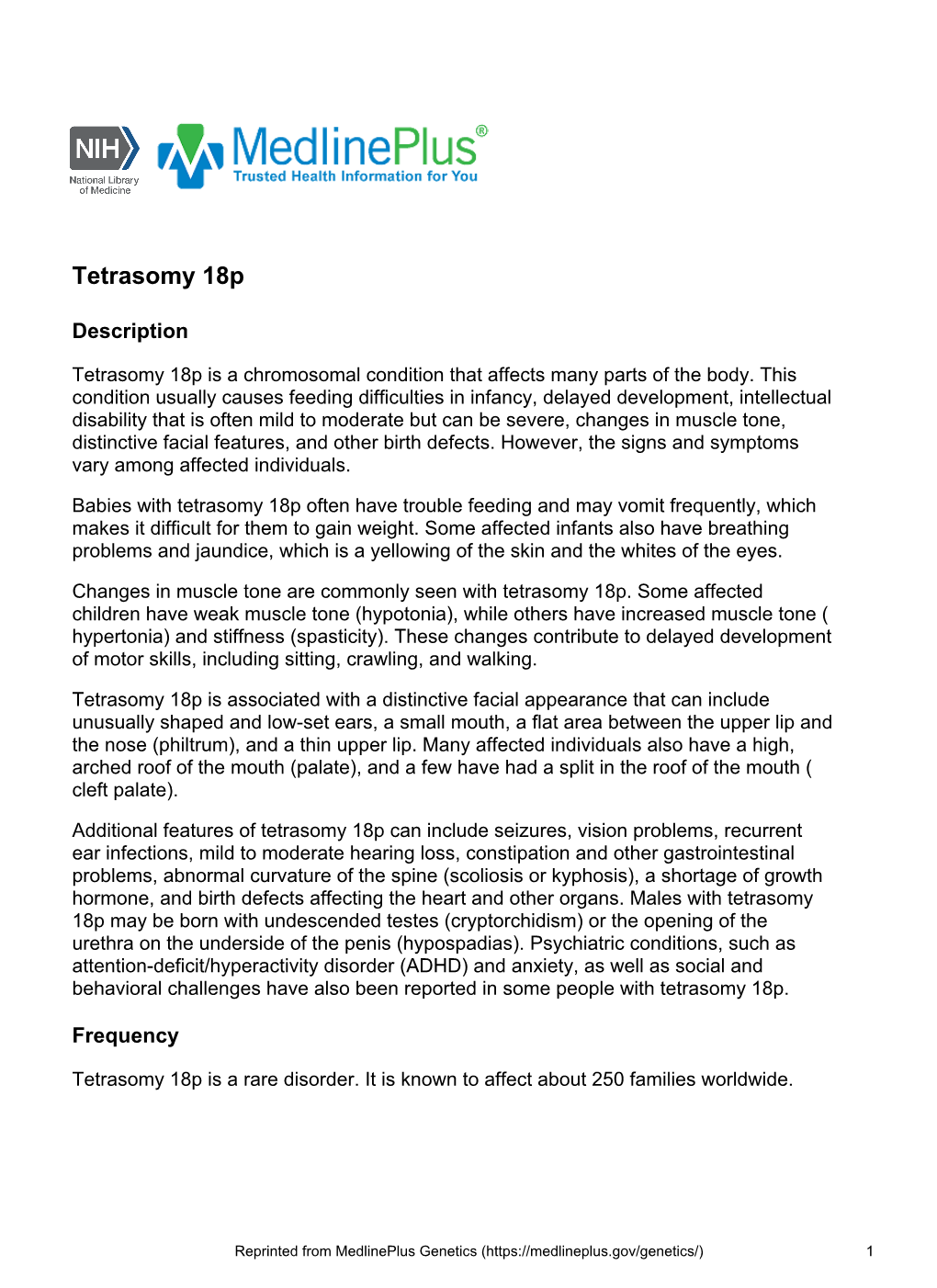 Tetrasomy 18P