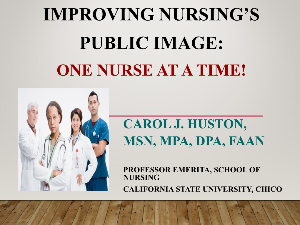 Improving Nursing's Public Image