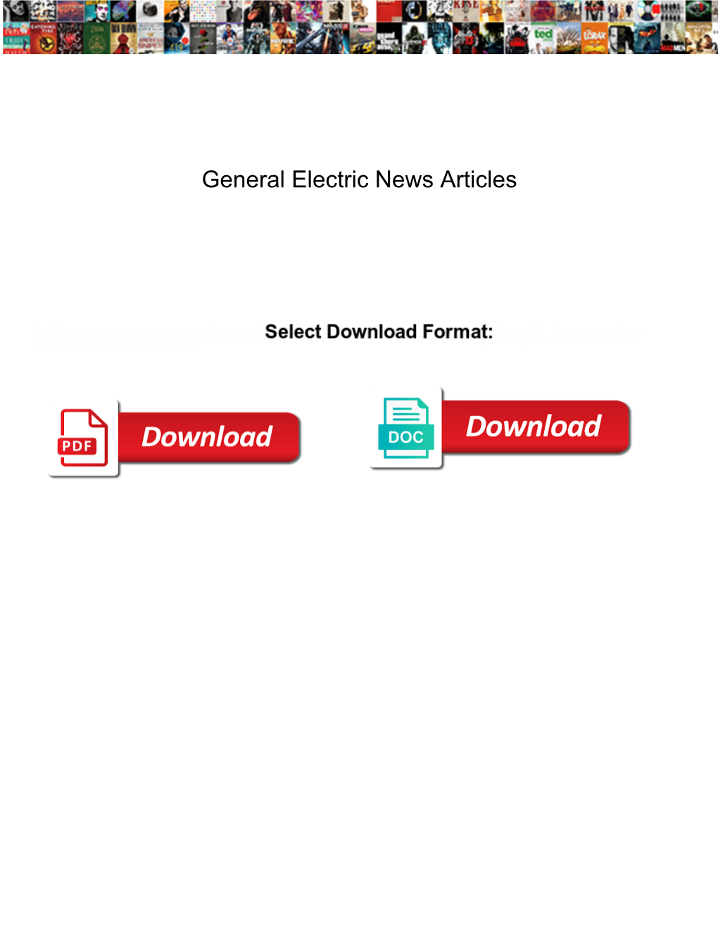 General Electric News Articles