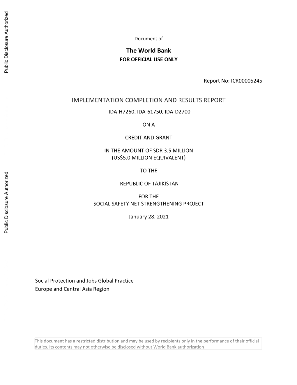 World Bank Document