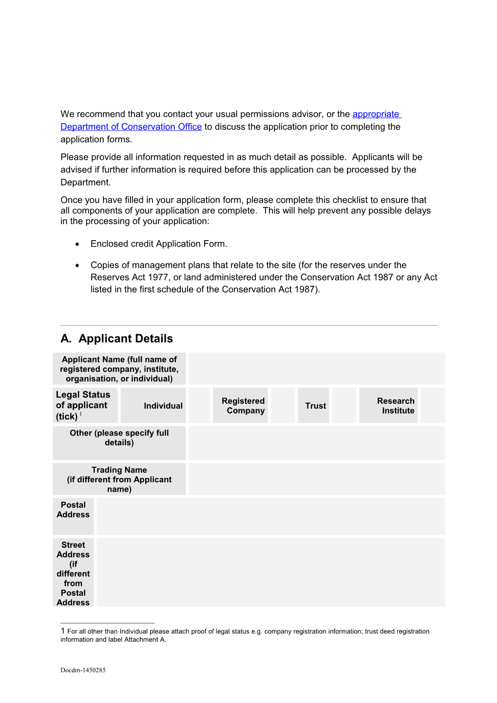 Application Form to Operate an Electric Fishing Device