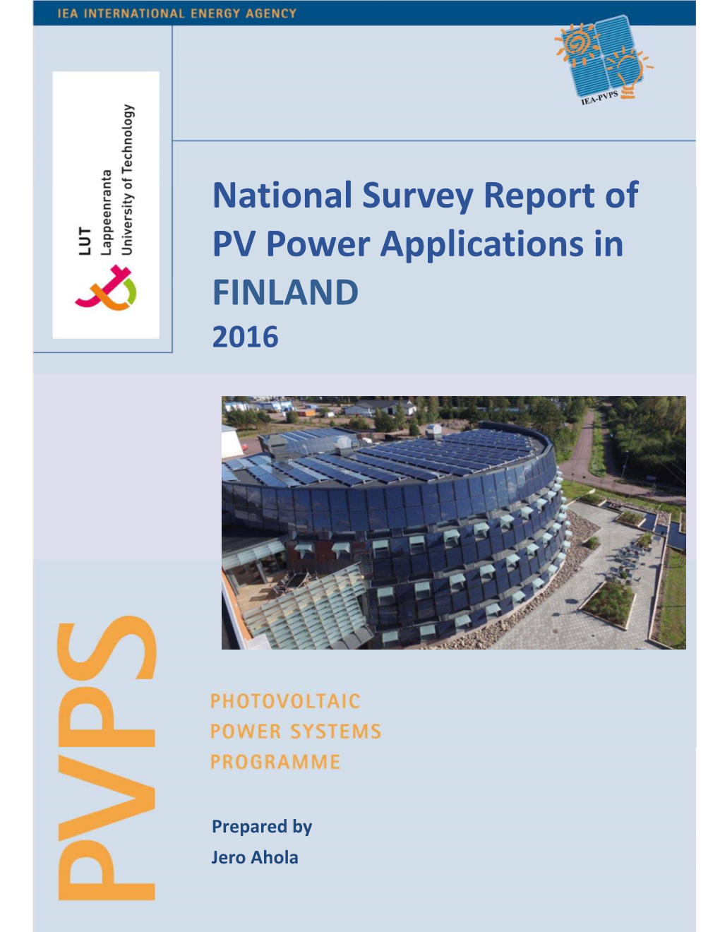 National Survey Report of PV Power Applications in FINLAND 2016