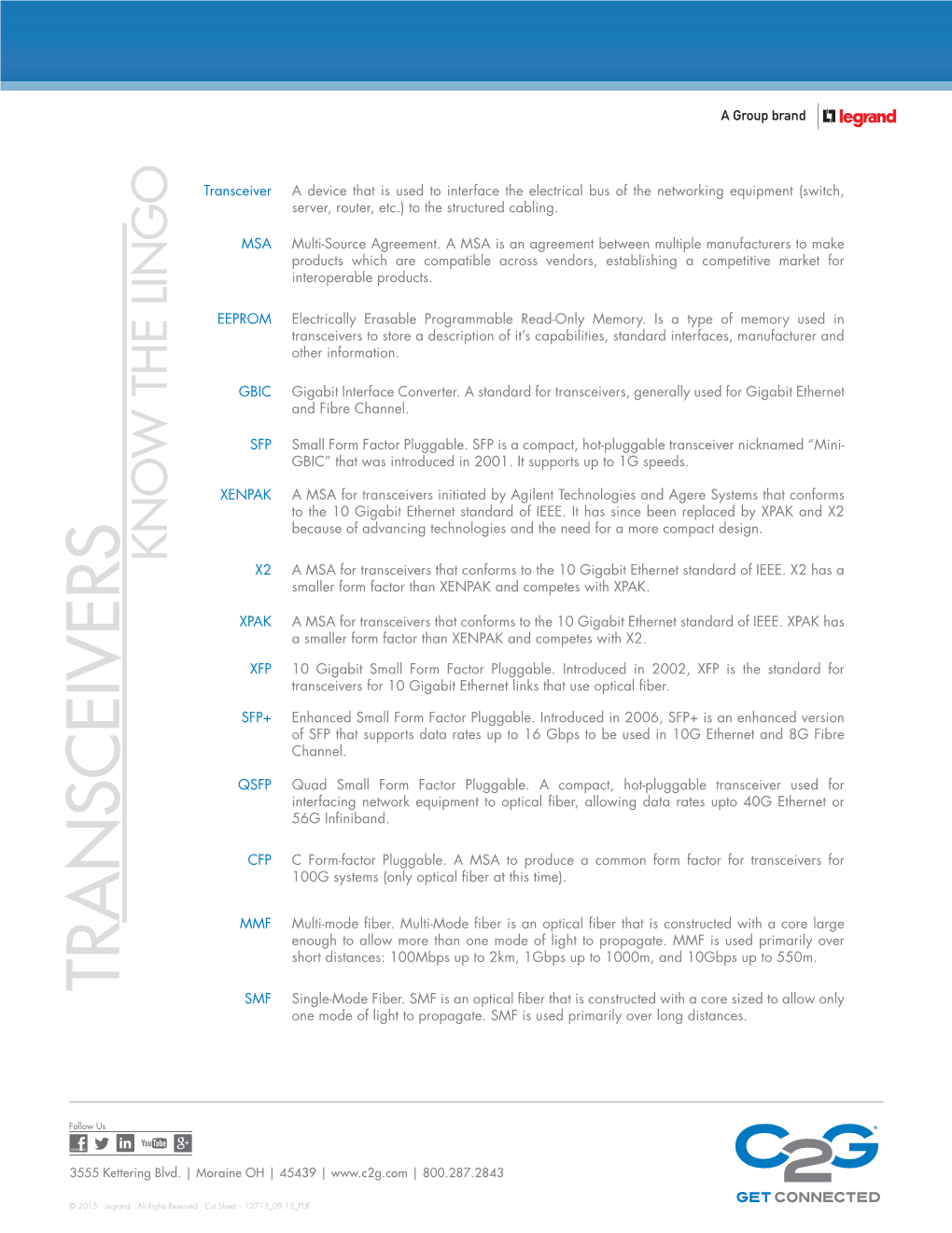 Transceivers to Store a Description of It’S Capabilities, Standard Interfaces, Manufacturer and Other Information