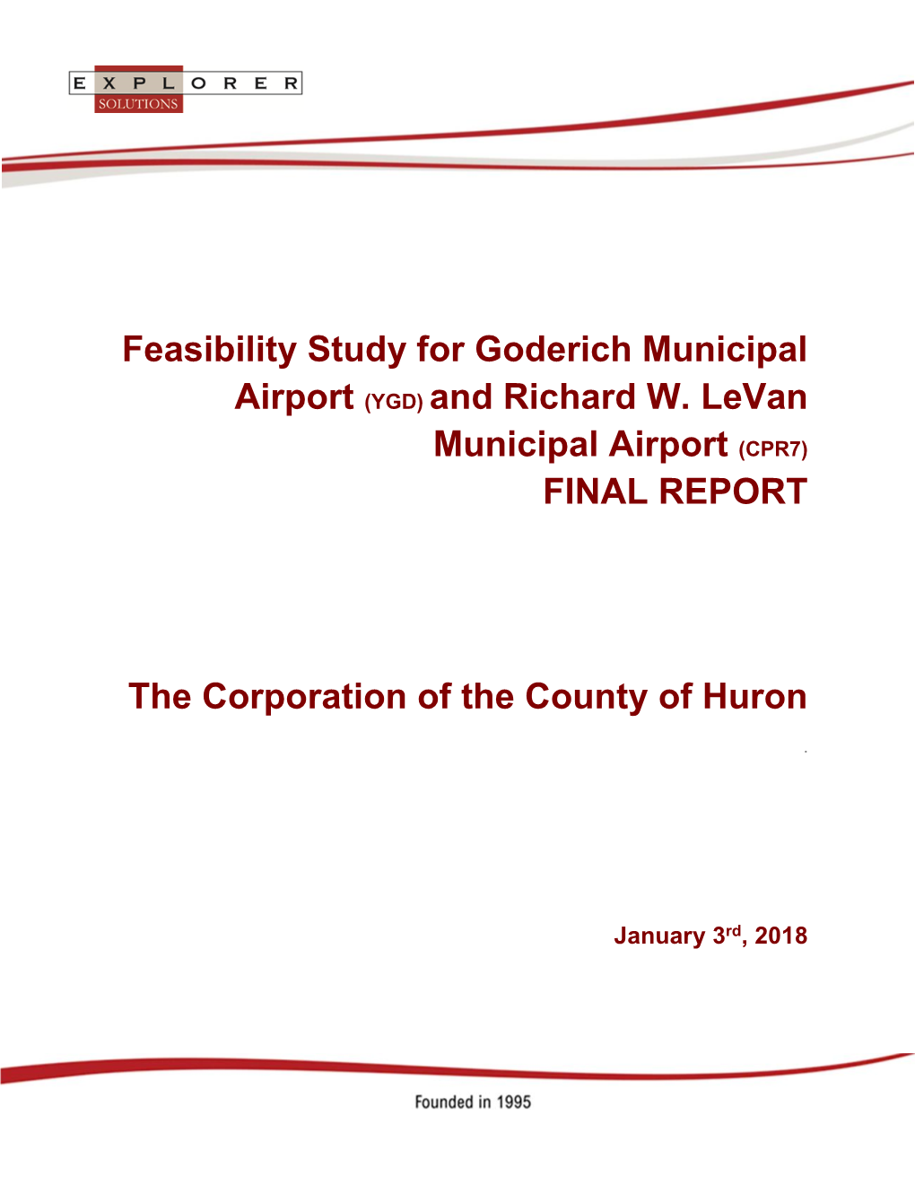 Feasibility Study for Goderich Municipal Airport (YGD) and Richard W