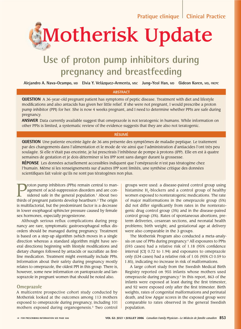 Use of Proton Pump Inhibitors During Pregnancy and Breastfeeding