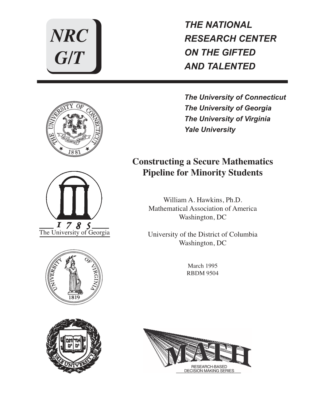 Constructing a Secure Mathematics Pipeline for Minority Students