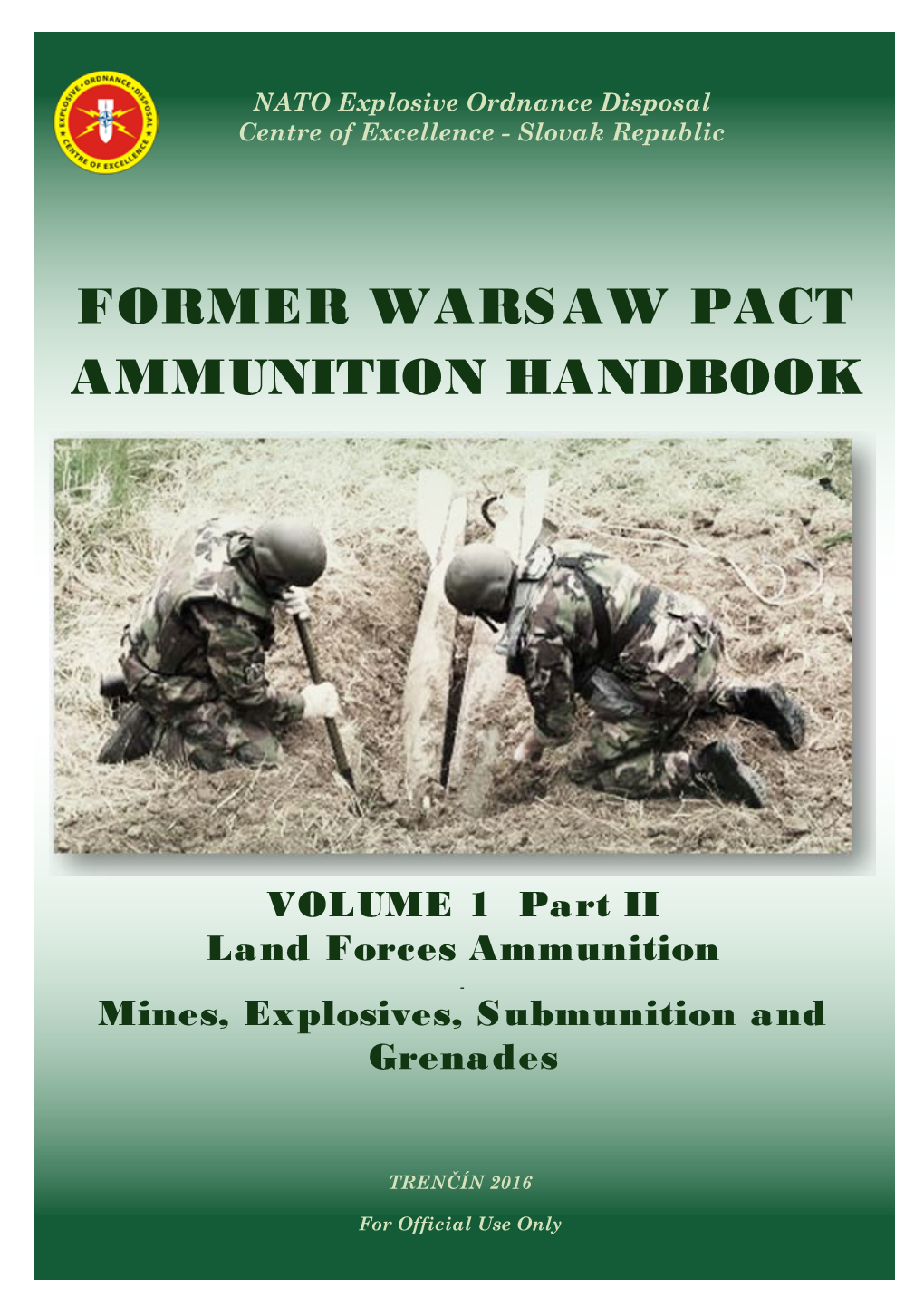 Former Warsaw Pact Ammunition Handbook VOL 1 Part II