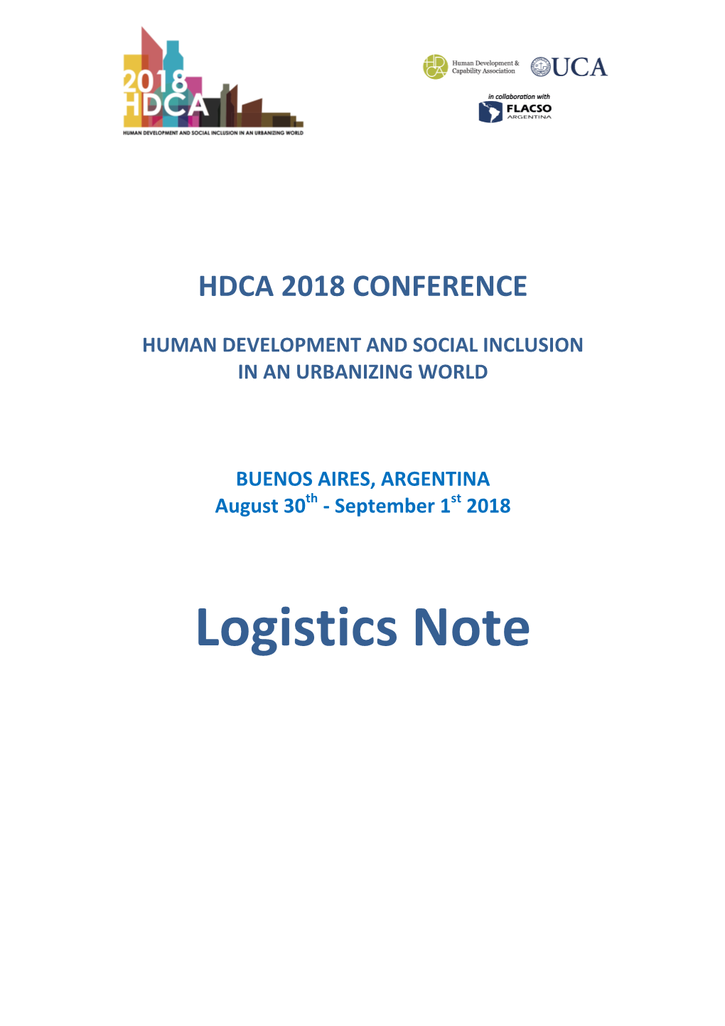 Logistics-Note-HDCA-2018.Pdf