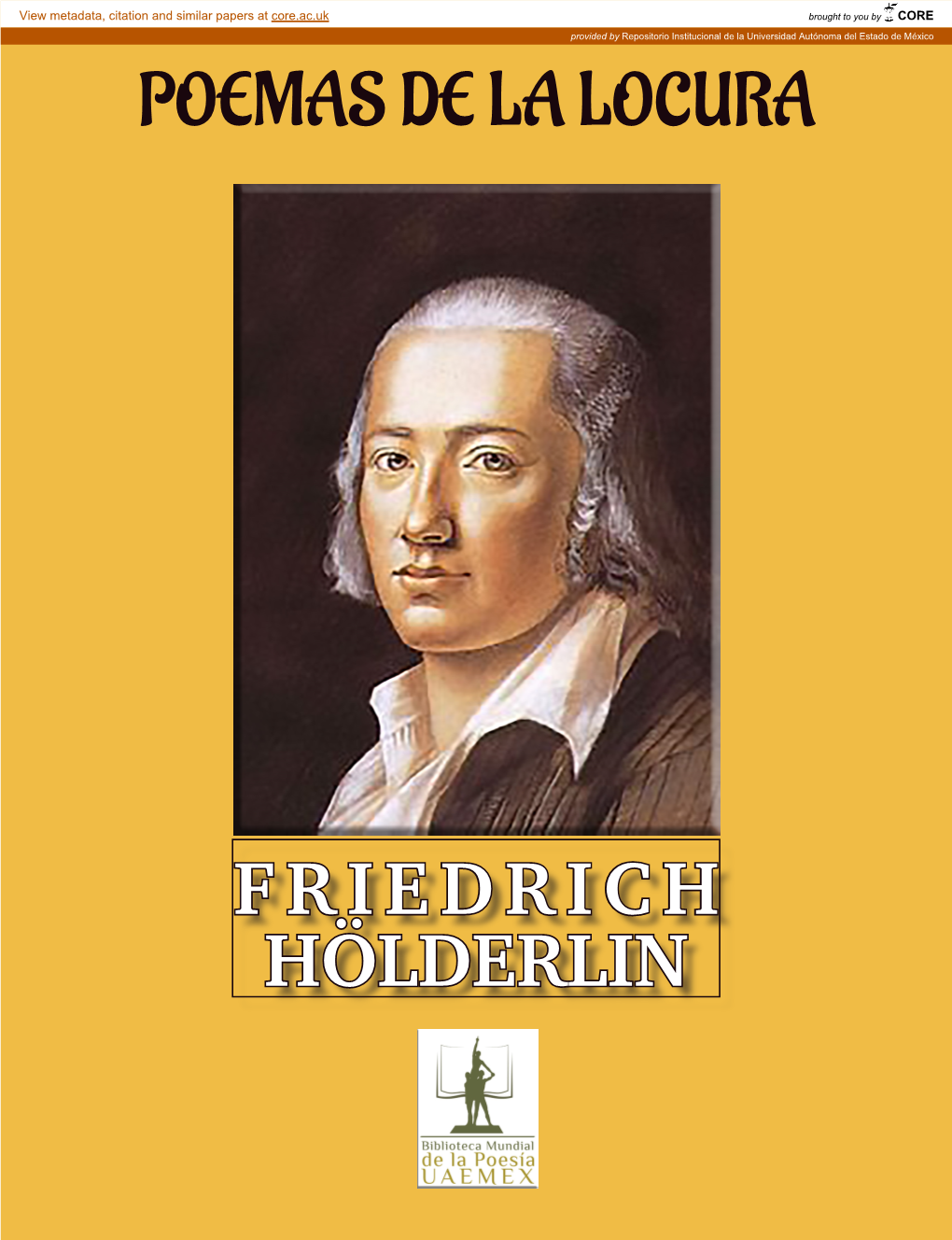 Friedrich Hölderlin Poemas De La Locura