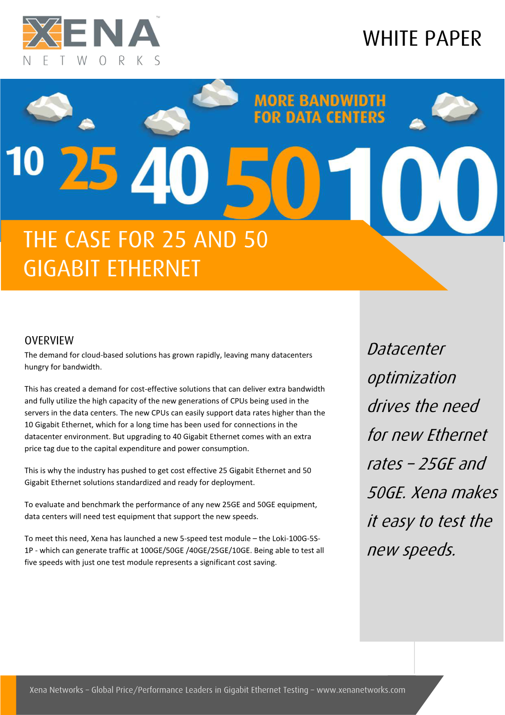 The Case for 25 and 50 Gigabit Ethernet
