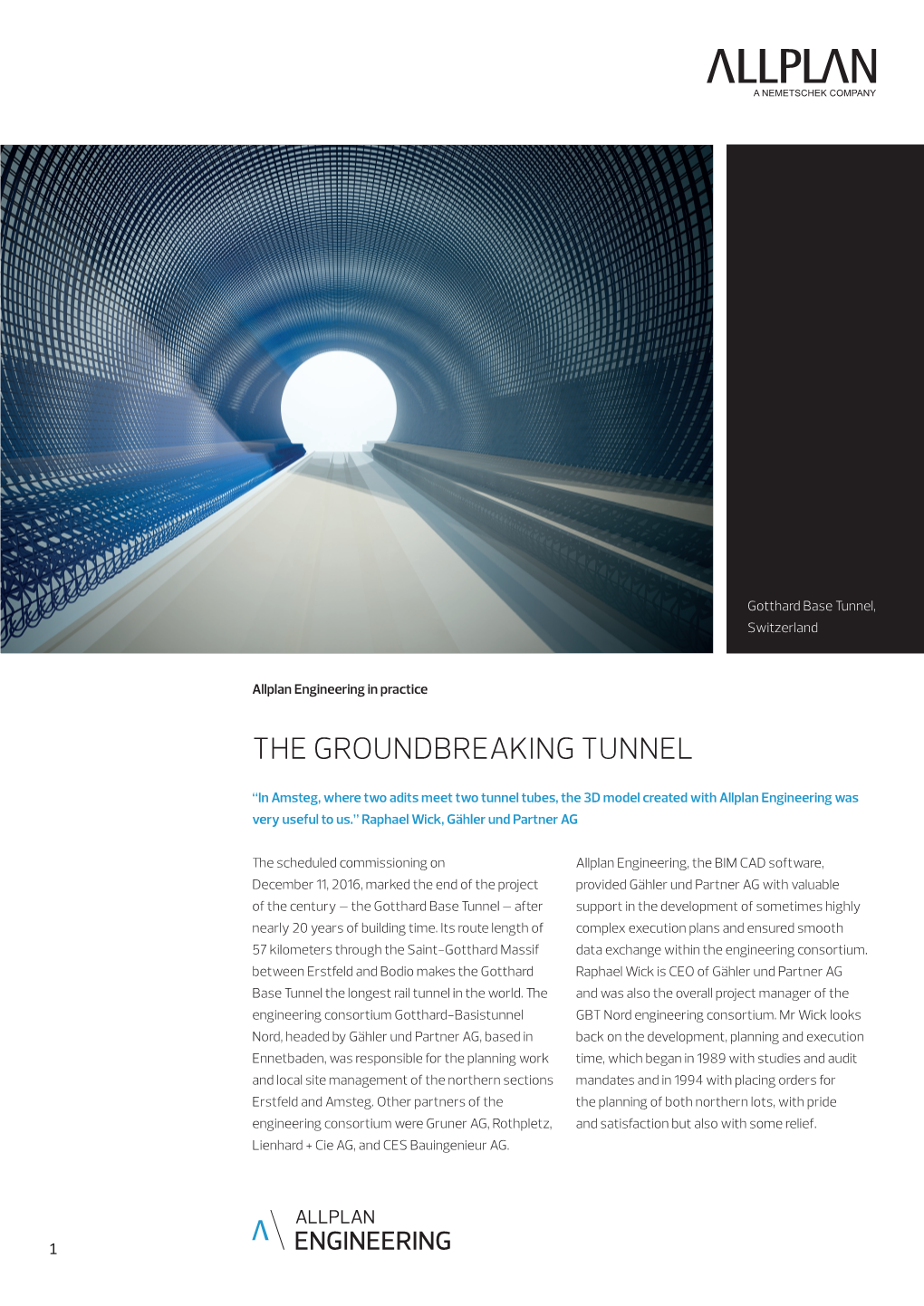 Gotthard Base Tunnel, Switzerland