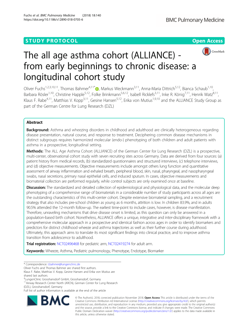 The All Age Asthma Cohort