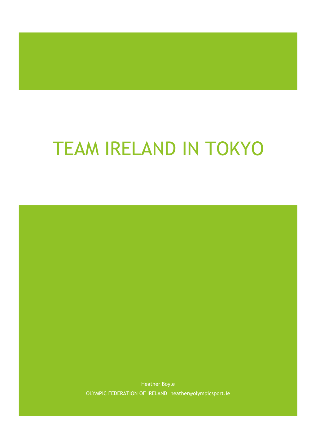 Team Ireland in Tokyo