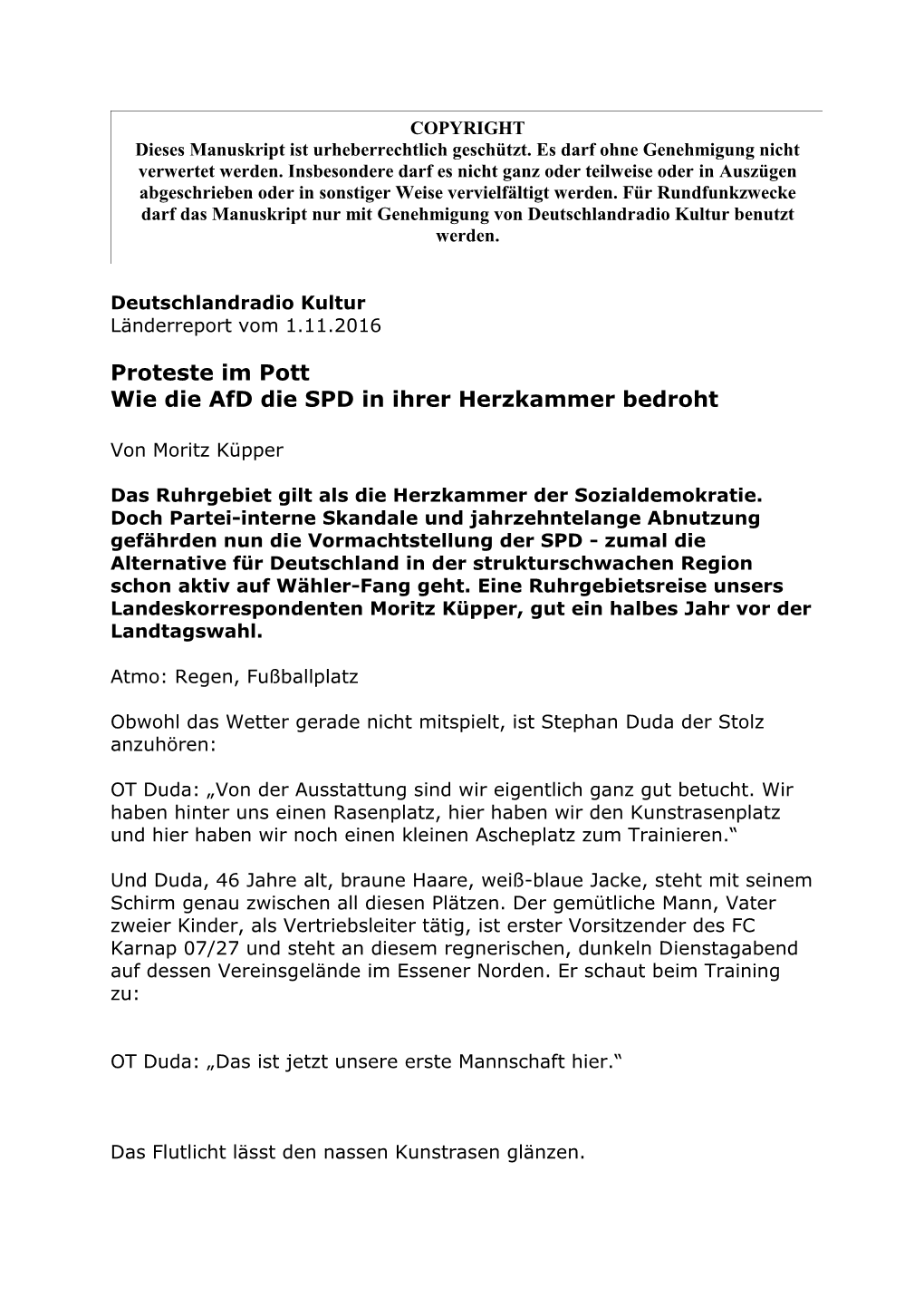 Proteste Im Pott Wie Die Afd Die SPD in Ihrer Herzkammer Bedroht