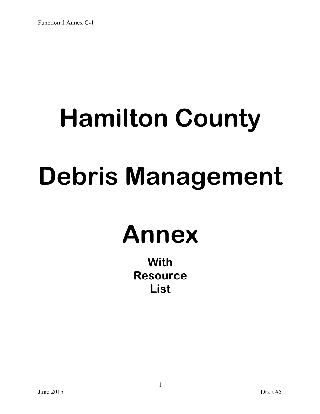 Hamilton County Debris Management