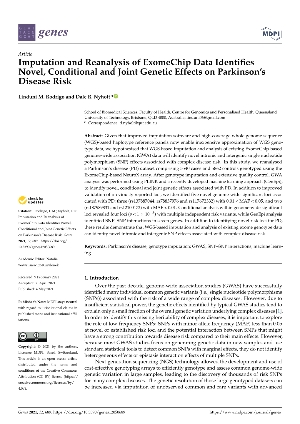 Imputation and Reanalysis of Exomechip Data Identifies Novel