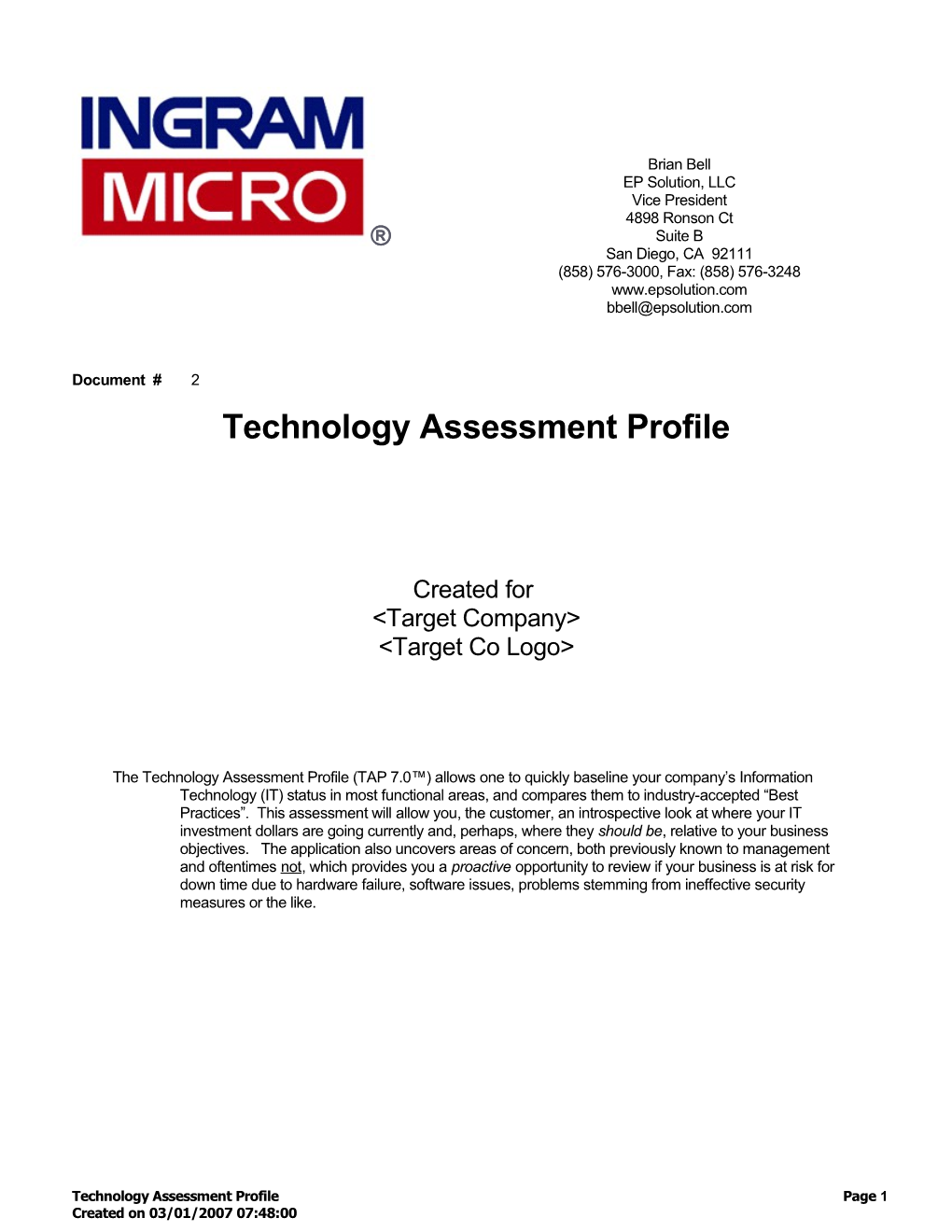 Technology Assessment Profile