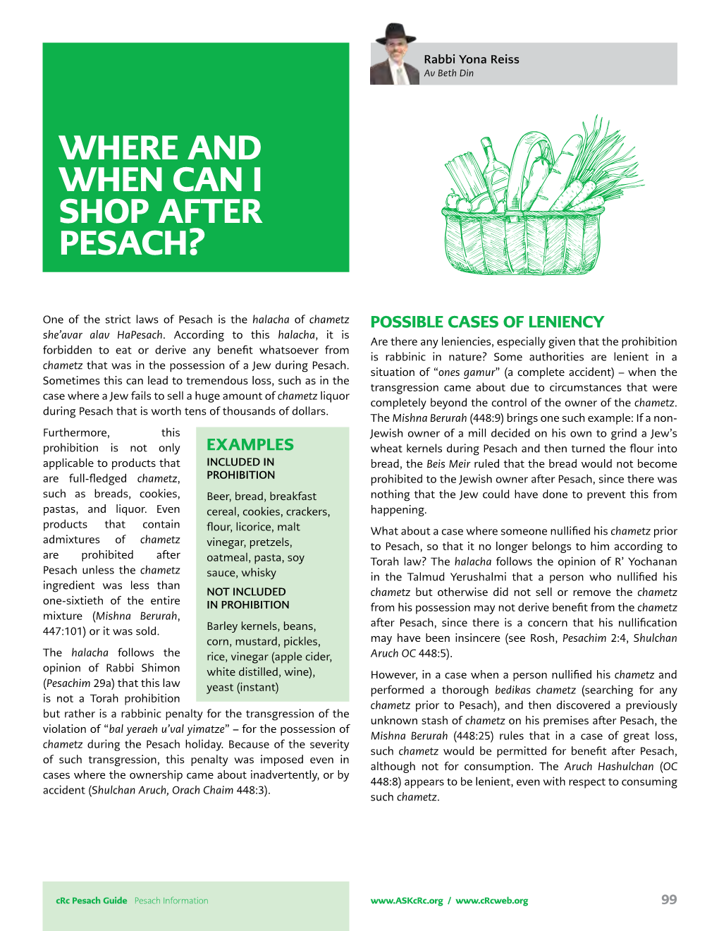 Where and When Can I Shop After Pesach?