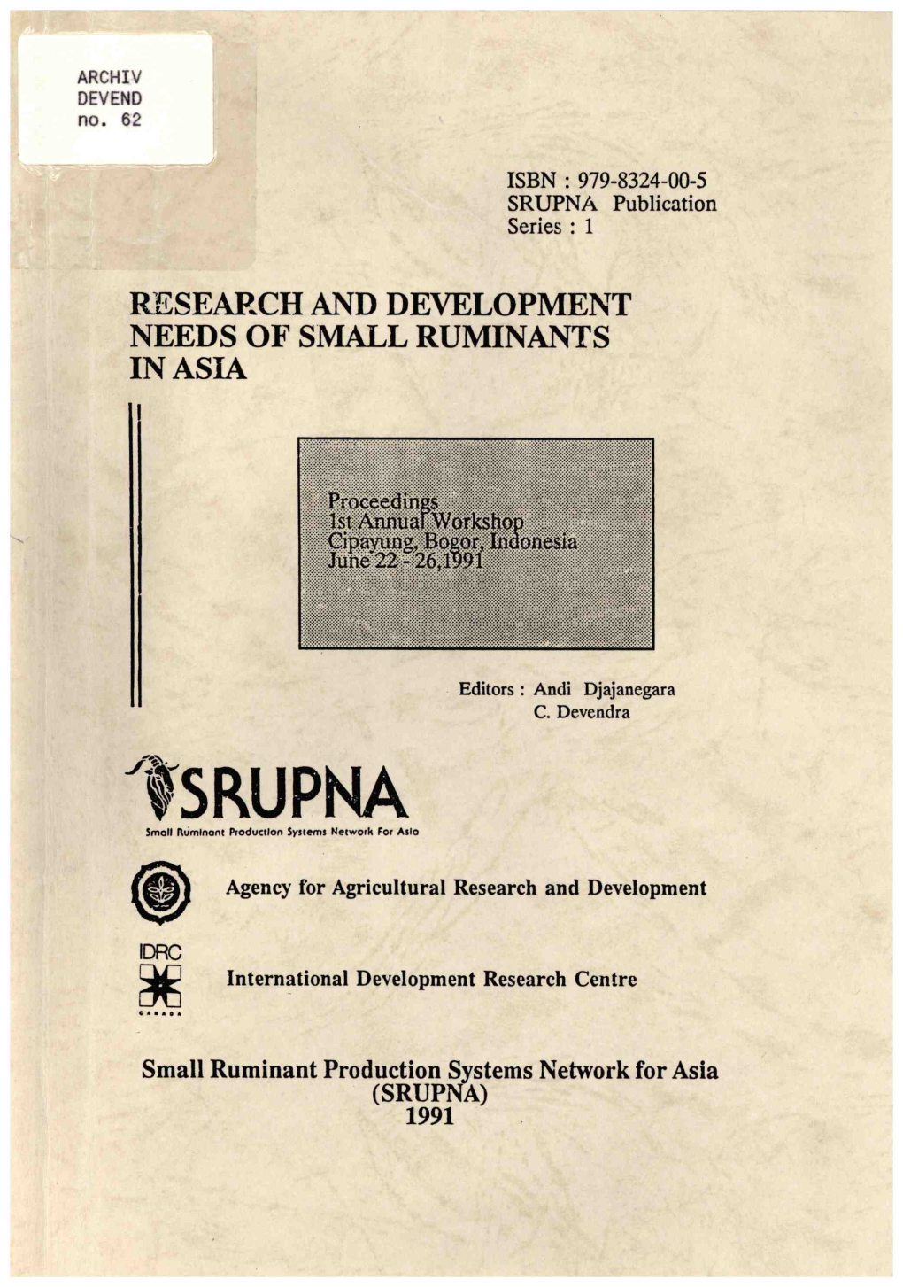 Research and Development Needs of Small Ruminants in Asia