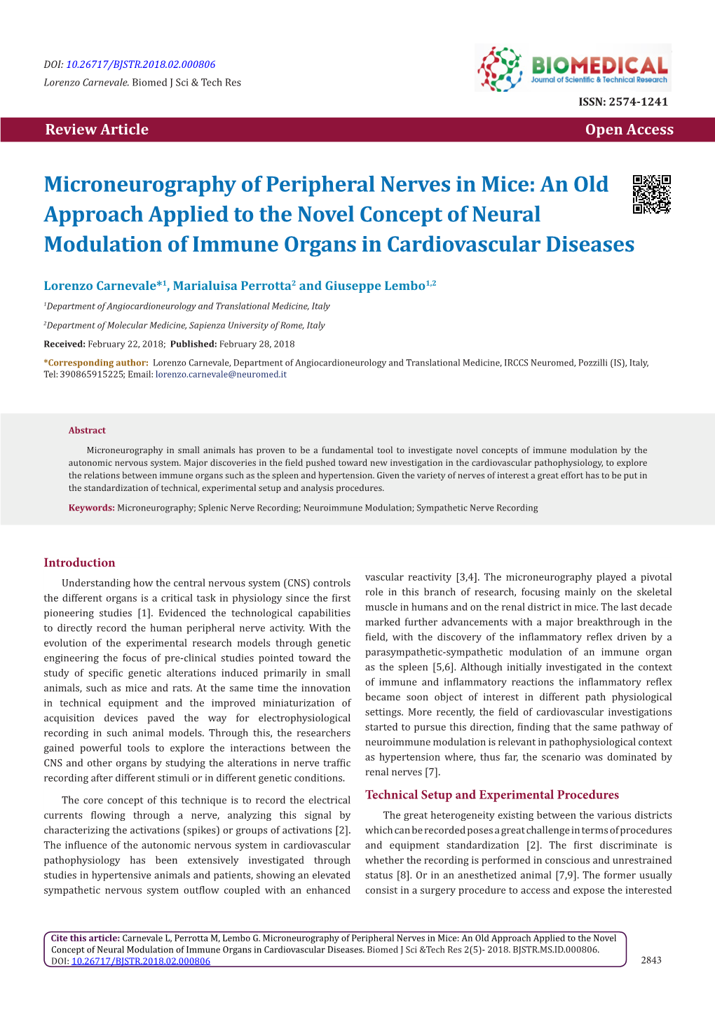 Microneurography of Peripheral Nerves in Mice: an Old Approach Applied to the Novel Concept of Neural Modulation of Immune Organs in Cardiovascular Diseases