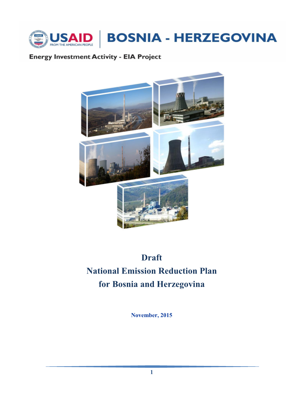 Draft National Emission Reduction Plan for Bosnia and Herzegovina