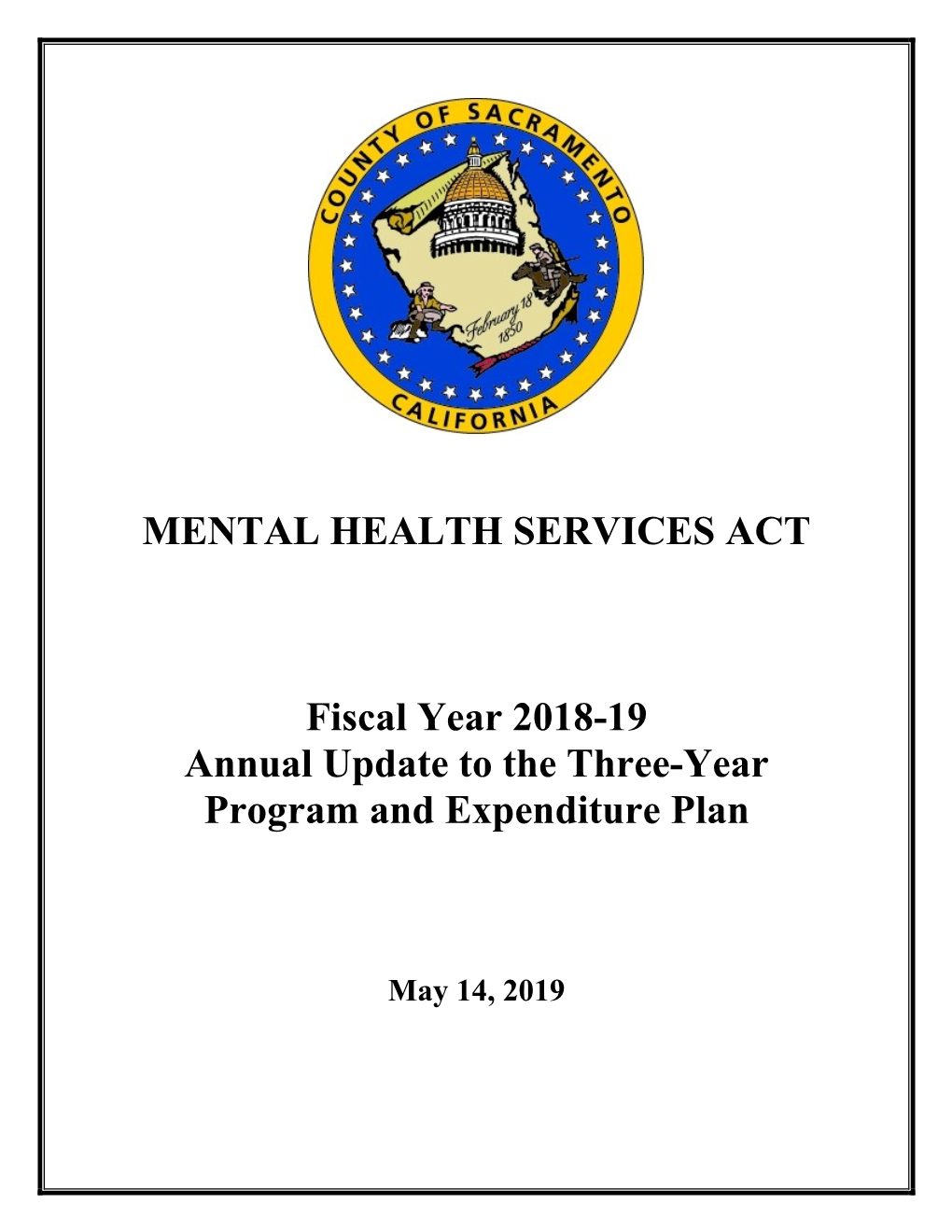 MHSA Fiscal Year 2018-19 Annual Update