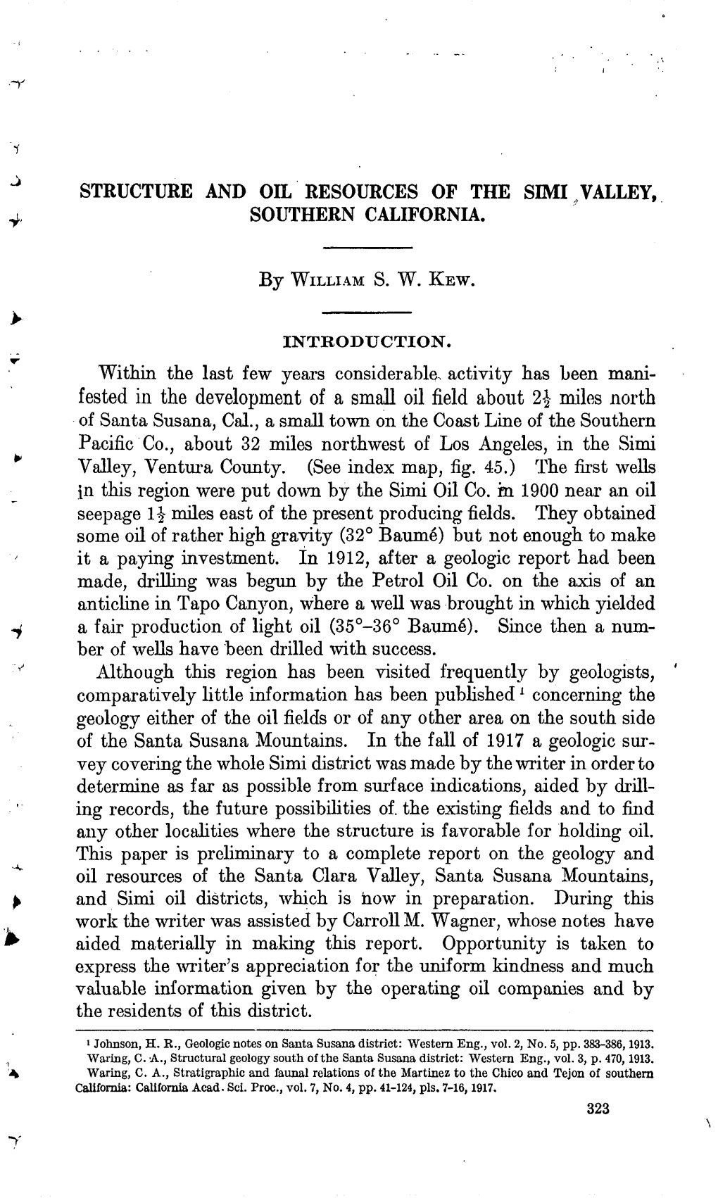 Structure and Oil Resources of the Simi Valley, Southern California