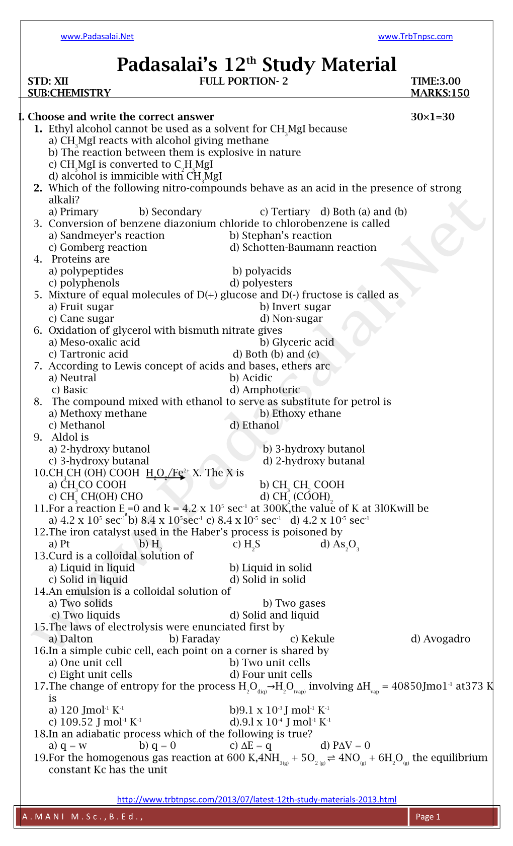 Padasalai's 12Th Study Material