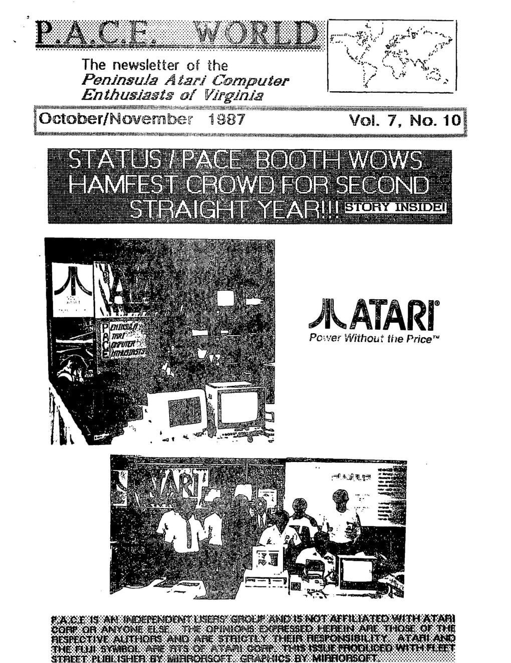 The Newsletter of the Peninsula Atari Computer Enthusiasts of Virginia