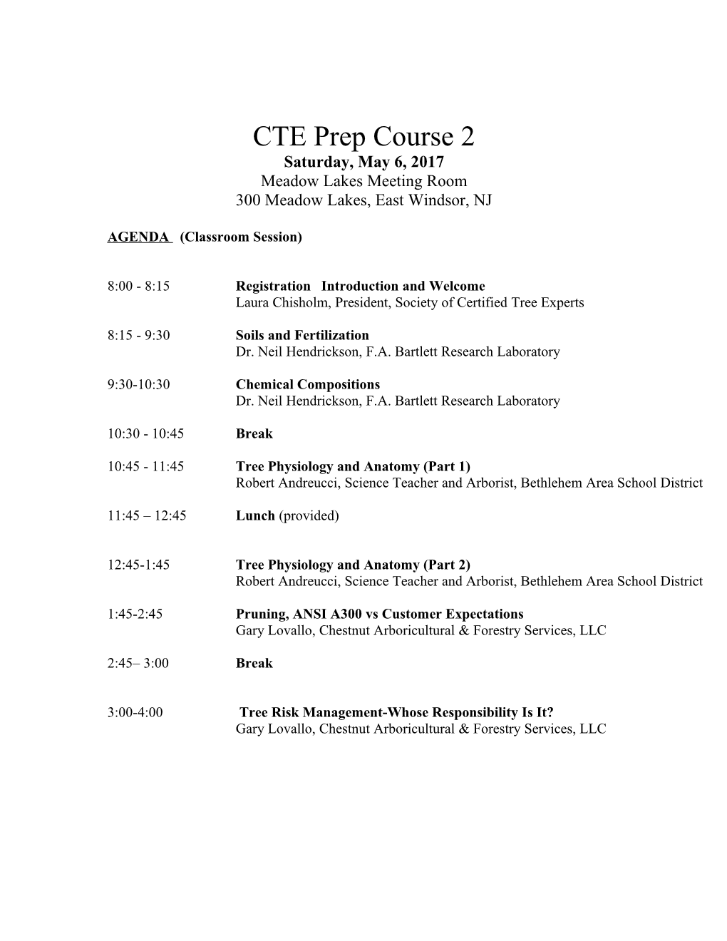 CTE Prep Course 1