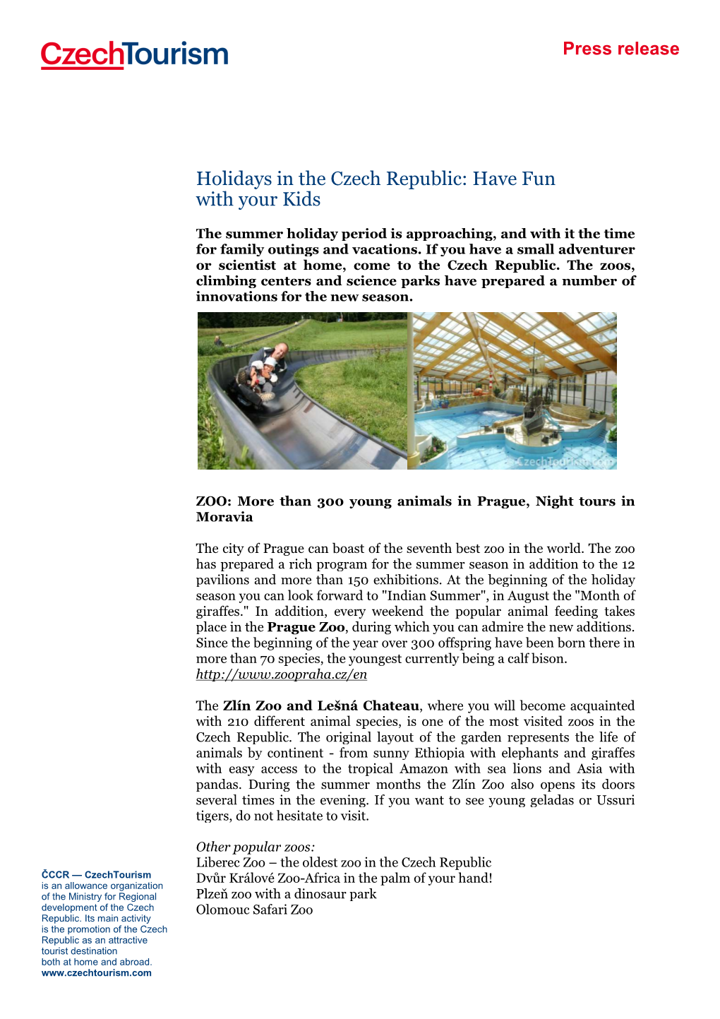 Holidays in the Czech Republic: Have Your Kids