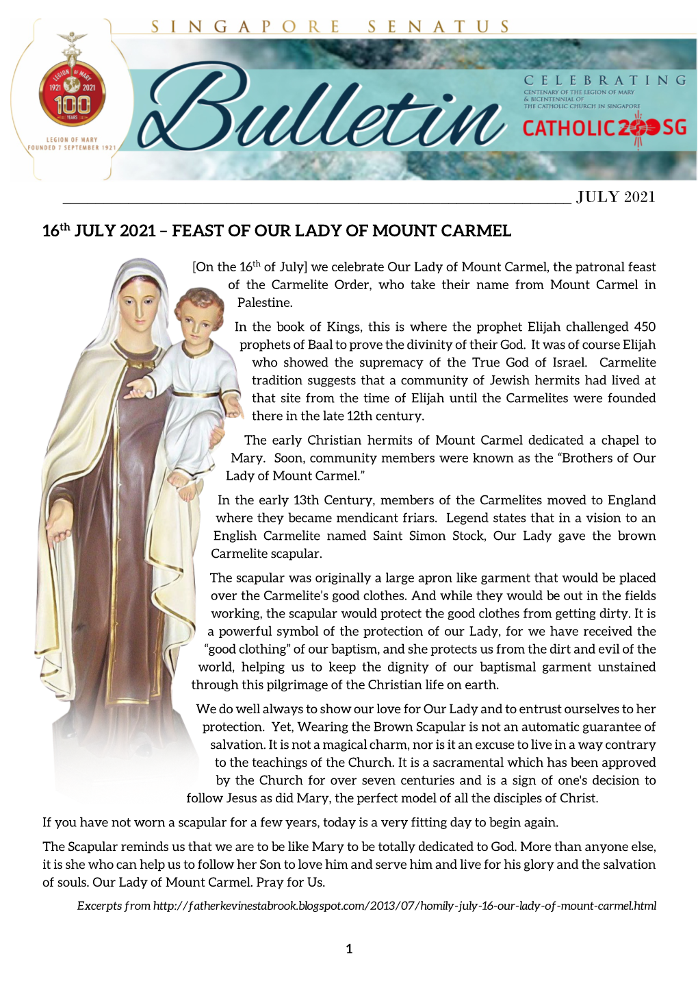 Feast of Our Lady of Mount Carmel