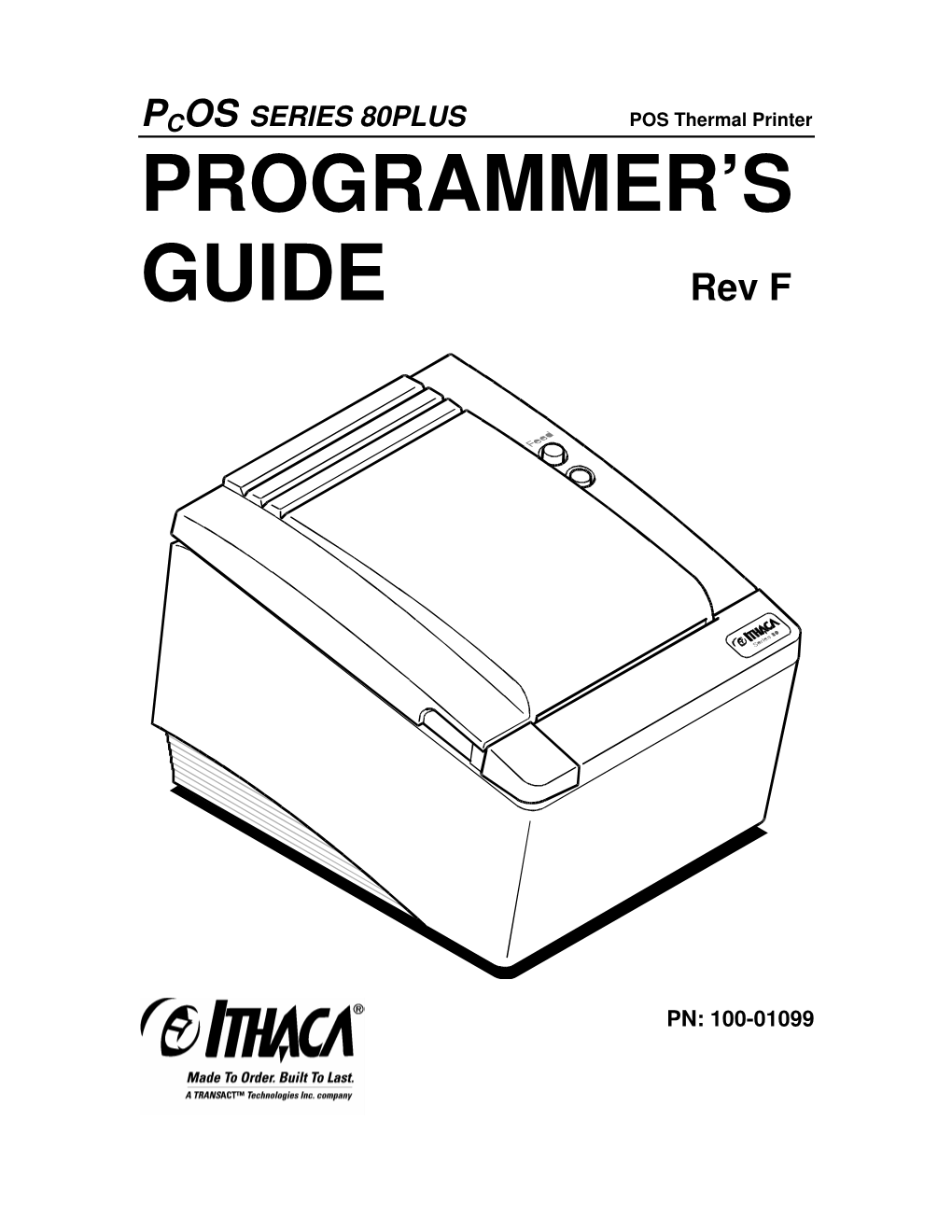 Programmer's Guide Pcos Series 80PLUS Control Commands Overview Chapter 6: Control Commands