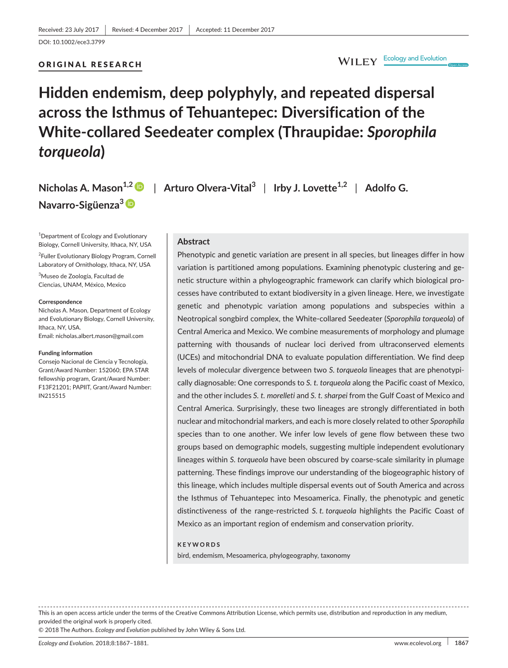 Hidden Endemism, Deep Polyphyly, and Repeated Dispersal