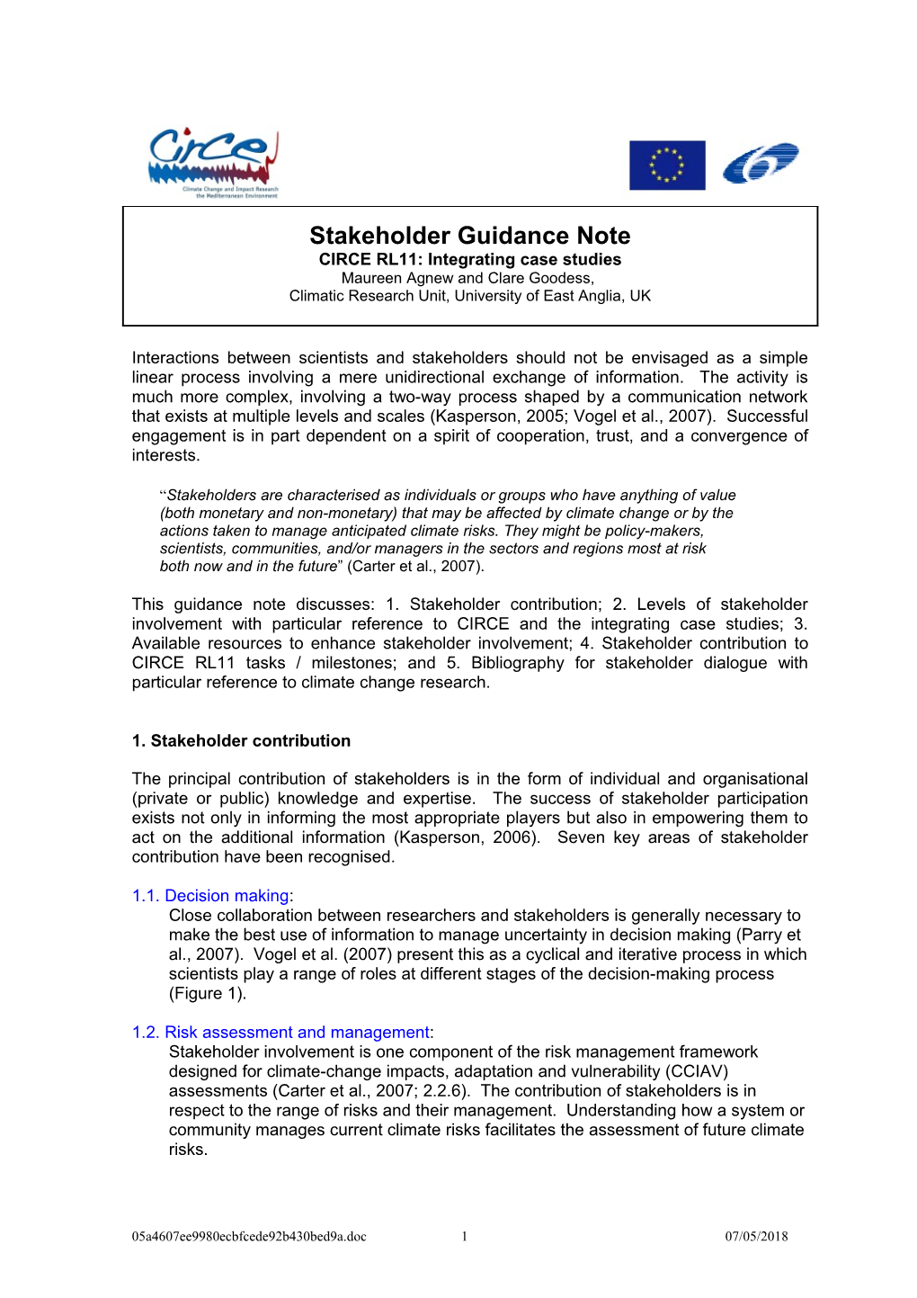 Stakeholder Dialogue Resources