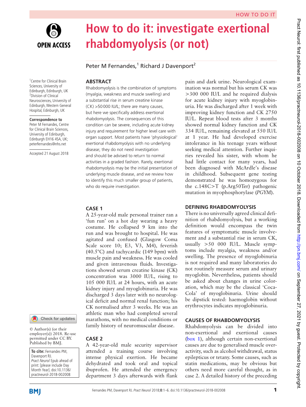 How to Do It: Investigate Exertional Rhabdomyolysis (Or Not)