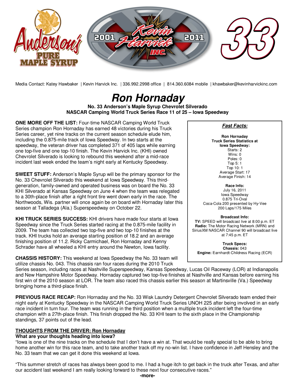 Ron Hornaday No