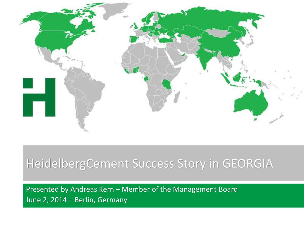 Heidelbergcement Success Story in GEORGIA