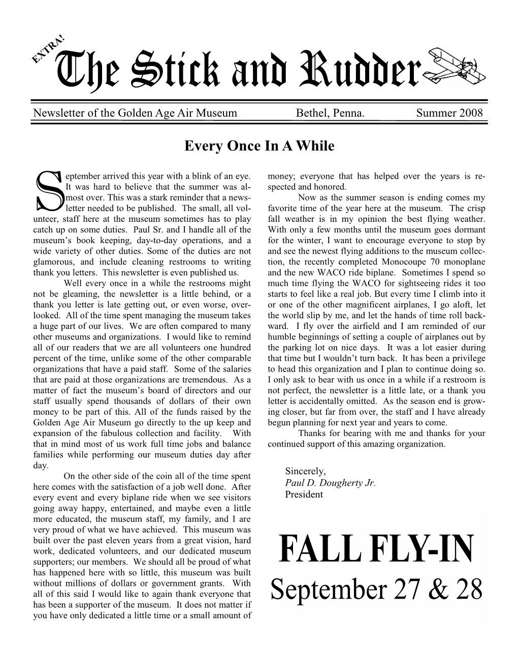 Summer 2008 Newsletter