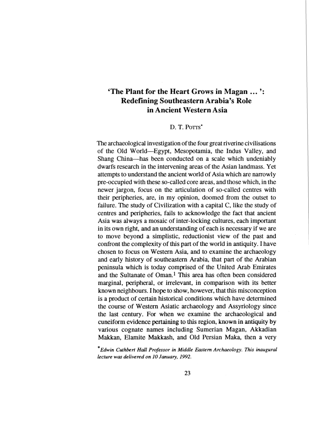 Redefining Southeastern Arabia's Role in Ancient Western Asia